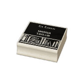 boekenplank ex libris rubberstempel 	rubberstempel (Stempel)