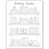 Boekenplank Lezing Log Tracker Boek Spine Kleurpla Sticker (Voorkant)