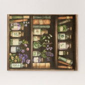 Boekenplanken en kruidenboeken legpuzzel (Horizontaal)