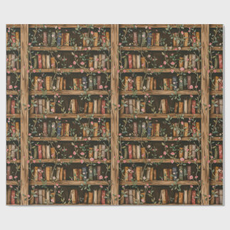 Boekenplanken met Bloeiende Wijnranken Cadeaupapier