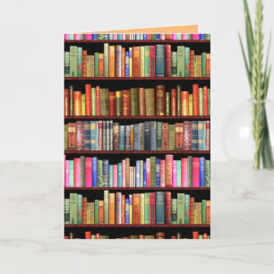 boekenplankenkaart verlaten blanco feestdagen kaart