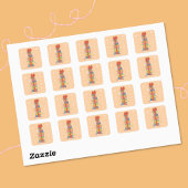 Boekenstapel met Red Bow Super Reader-Stickers Vierkante Sticker