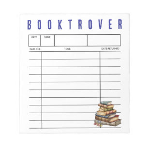 Boekentrovér Bibliotheekkaart Oude Boeken Notitieblok