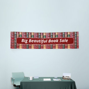 Boekenverkoop (mooie oude boeken) spandoek