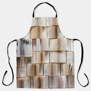 Boekenwandboeken wanddecoratie schort