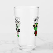 Boekenworm Humor Glas (Links)