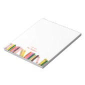 Boekenworm notitie van Teacher Custom Notitieblok (Gedraaid)