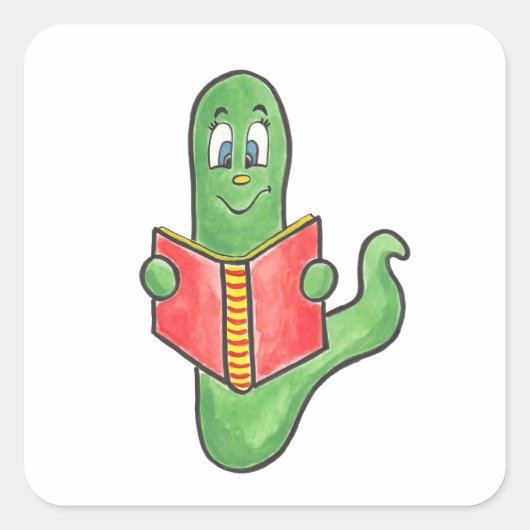 Boekenworm stickers (Voorkant)