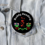 Boekenwormen Buddy Reading Ronde Button 4,0 Cm (In situ)