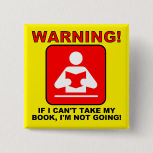 Boekenwurm Boekenliefhebber Grappige Knoop Badge S Vierkante Button 5,1 Cm