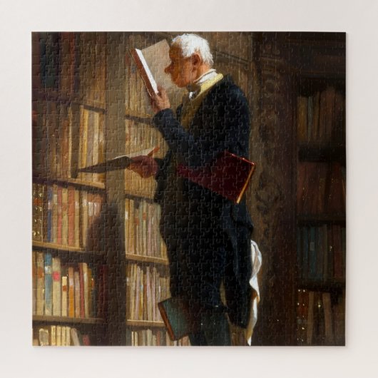 Boekenwurm Carl Spitzweg Art Legpuzzel (Verticaal)