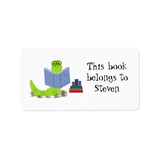 Boekenwurm Etiket (Voorkant)