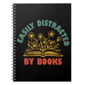 Boekenwurm Grappig gemakkelijk afgeleid door boeke Notitieboek (Voorkant)