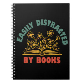 Boekenwurm Grappig gemakkelijk afgeleid door boeke Notitieboek