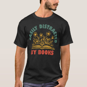 Boekenwurm Grappig gemakkelijk afgeleid door boeke T-shirt