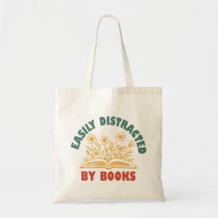 Boekenwurm Grappig gemakkelijk afgeleid door boeke Tote Bag