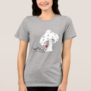 Boekenwurm Lezen Onder Een Paddestoel Tri-Blend Shirt