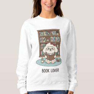 Boekenwurm Poodle Kleurrijk Kalm Boekenliefhebber Trui