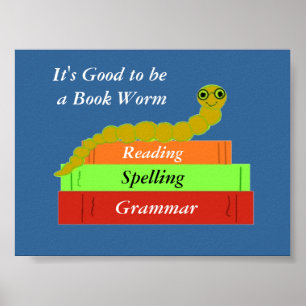 Boekenwurm Poster