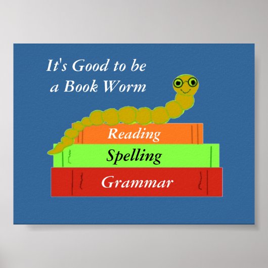 Boekenwurm Poster (Voorkant)