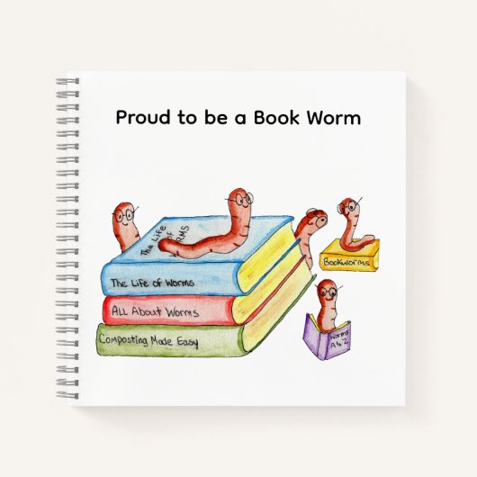 Boekenwurmen verenigen! notitieboek (Voorkant)