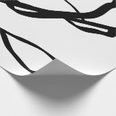 Boeket Blanc: Abstract Wit & Zwart Cadeaupapier (Hoek)