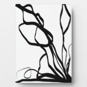 Boeket Blanc: Abstract Wit & Zwart Fotoplaat (voorkant)