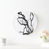 Boeket Blanc: Abstract Wit & Zwart Grote Klok (Huis)