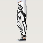Boeket Blanc: Abstract Wit & Zwart Leggings (Links)