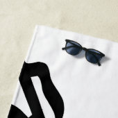 Boeket Blanc: Abstract Wit & Zwart Strandlaken (In situ)