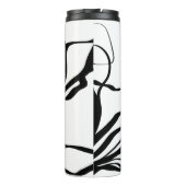 Boeket Blanc: Abstract Wit & Zwart Thermosbeker (Achterkant)