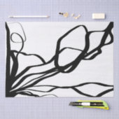 Boeket Blanc: Abstract Wit & Zwart Tissuepapier (Craft)