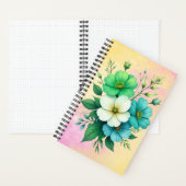 Boeket Blauwe Witte Bloemen-57453 Notitieboek (Binnen)