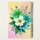 Boeket Blauwe Witte Bloemen-57453 Notitieboek (Achterkant)