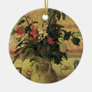 Boeket Bloemen bij het Raam door Maxine Maufra Keramisch Ornament