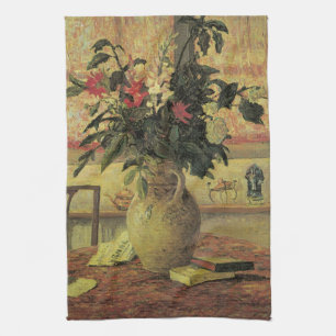 Boeket Bloemen bij het Raam door Maxine Maufra Theedoek