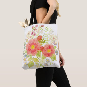 Boeket Bloemen Boodschappentas Draagtas