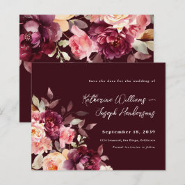 Boeket Bloemen Bourgondië Huwelijk Save the Date