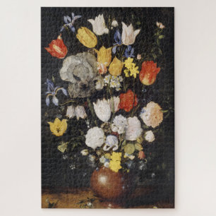 Boeket bloemen in een aardewerken vaas (1610) legpuzzel