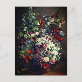  boeket bloemen in een vaas briefkaart