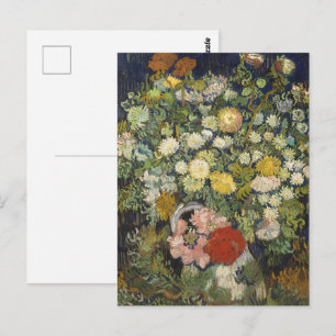 Boeket bloemen in een vaas    kunstwerk briefkaart