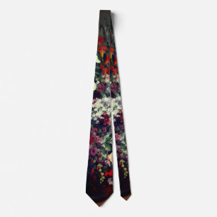 boeket bloemen in een vaas stropdas