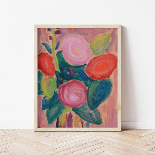 Boeket Bloemen in Vaas von Jawlensky Poster