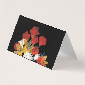 Boeket de Fluers et Noir Notecard Kaart