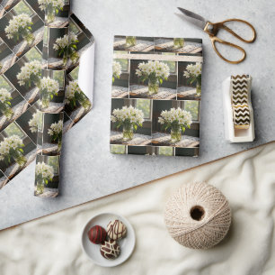 Boeket Lentetriliums in Boerderijraam Cadeaupapier
