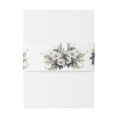 Boeket met blauwe en witte bloemen uitnodigingen wikkel (Achterkant Voorbeeld)