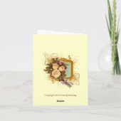 Boeket met Victoriaanse rozen briefkaarten (Achterkant)