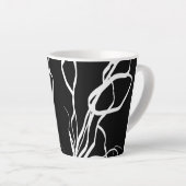 Boeket Noir: Abstract Zwart & Wit Latte Mok (Rechterhoek)