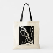 Boeket Noir: Abstract Zwart & Wit Tote Bag (Achterkant)