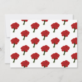 Boeket rode anjers – Elegante romantische kunst Kaart